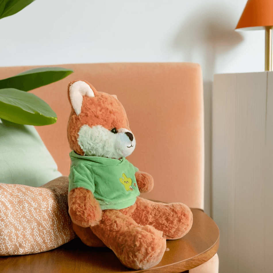 Fox soft toy with ultra-soft fur, perfect for cuddling and play