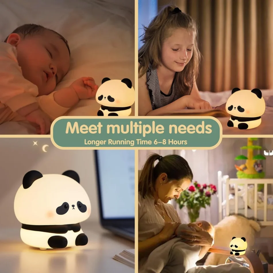 Panda Lamp with children and babies in various scenarios